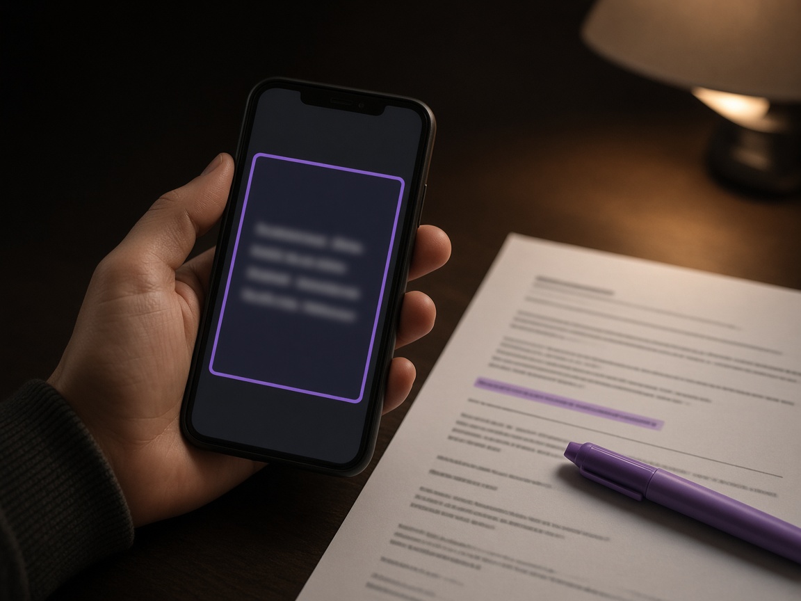 Phone next to a printed page, ready to turn notes into flashcards